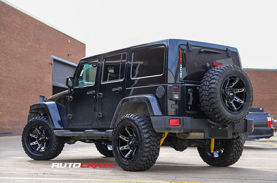 JEEP WRANGLER GD12 GLOSS BLACK MILLED